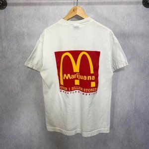 Vintage 1990s weed parody McDonald’s shirt size medium